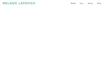Tablet Screenshot of melanielapovich.com